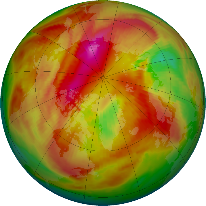 Arctic ozone map for 02 March 1982